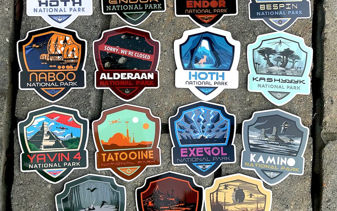 New Star Wars National Park Fictional Sticker Set available now!