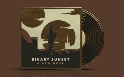 New A New Hope Binary Sunset Record Enamel Pin available now!
