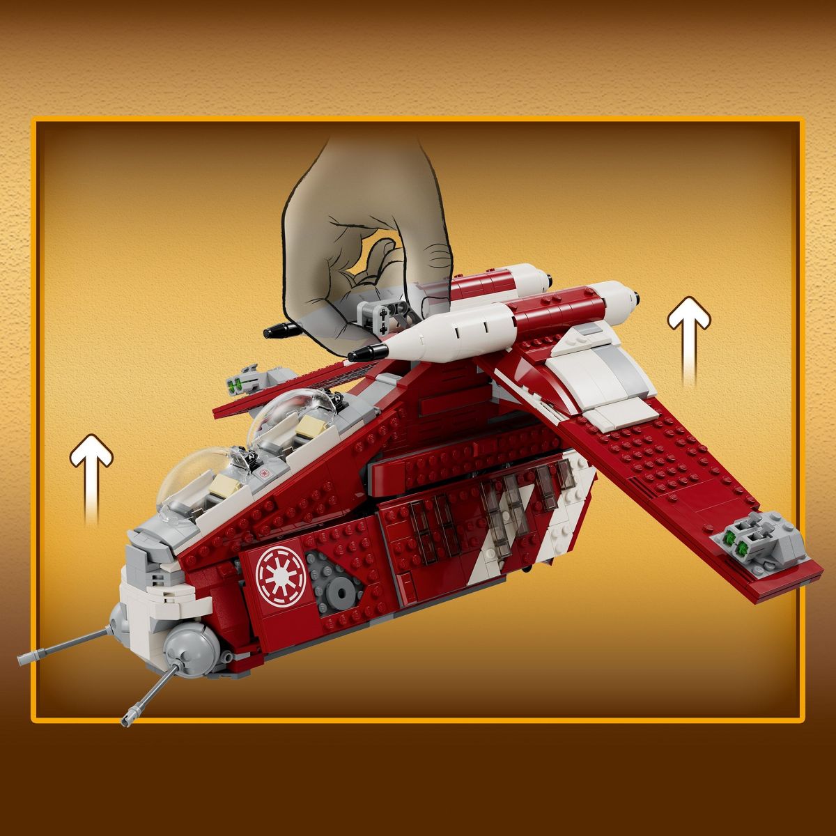 SW: TCW Coruscant Guard Gunship Lego Set 3