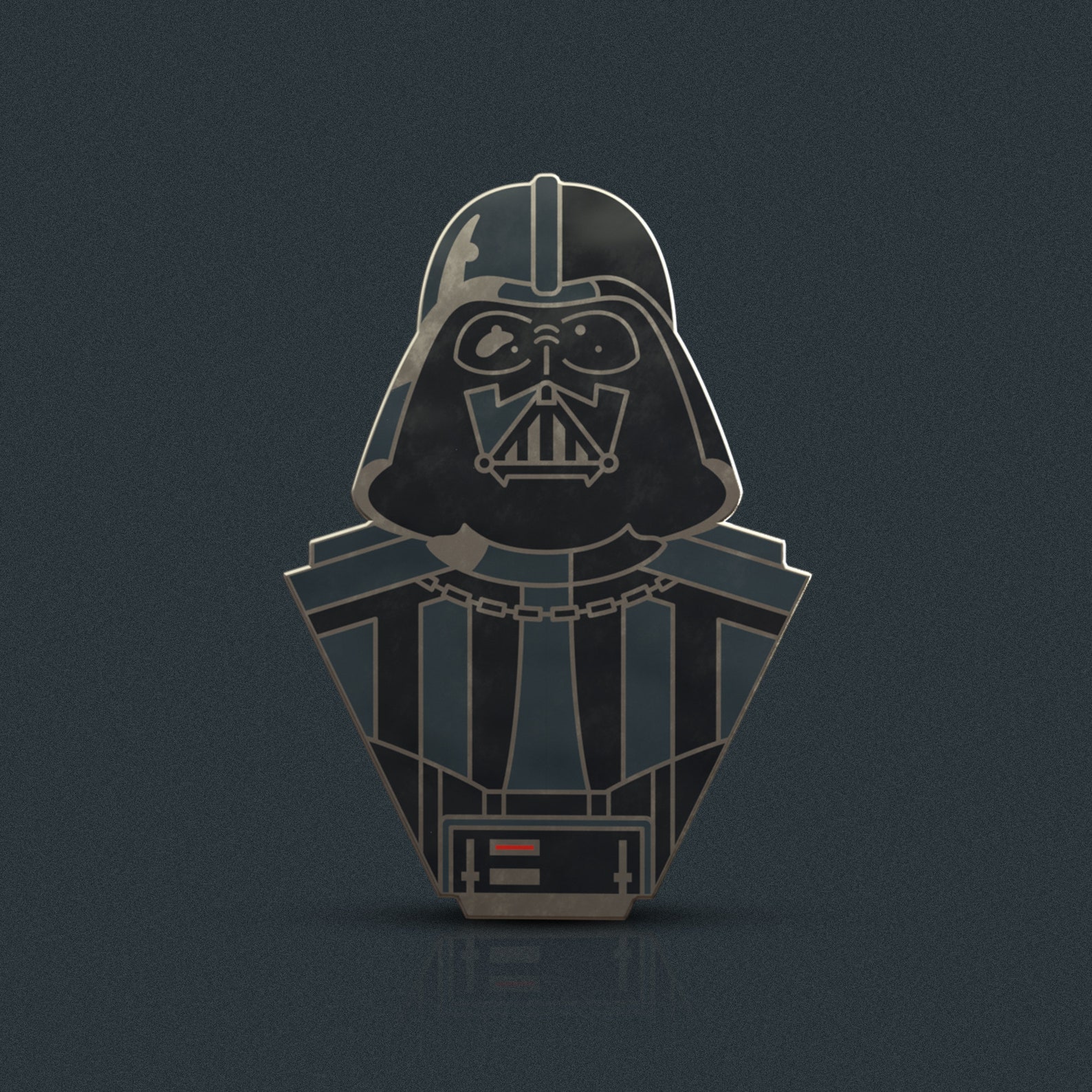 SW Darth Vader Bust Enamel Pin 2