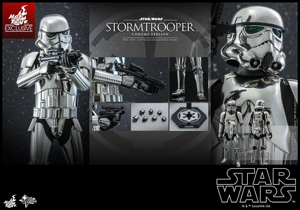 SW Chrome Imperial Stormtrooper Sixth Scale Figure 6