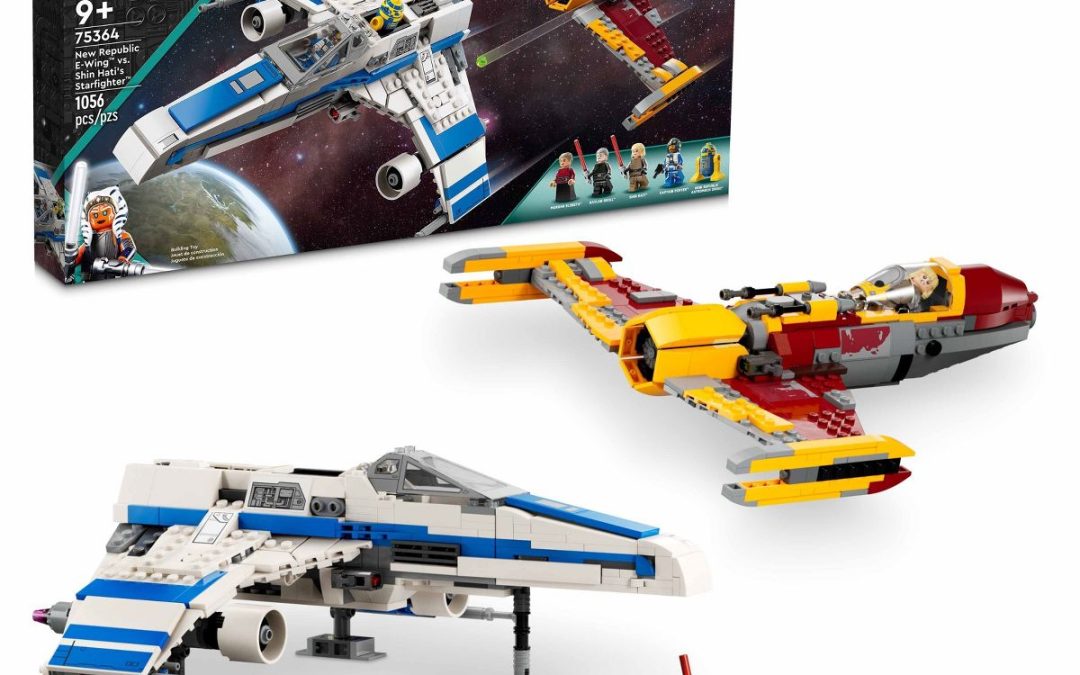 New Star Wars: Ahsoka New Republic E-Wing vs. Shin Hati’s Starfighter Lego Set available now!