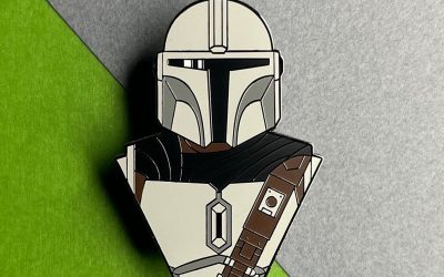 New The Mandalorian Din Djarin Gunslinger Bust Enamel Pin available now!