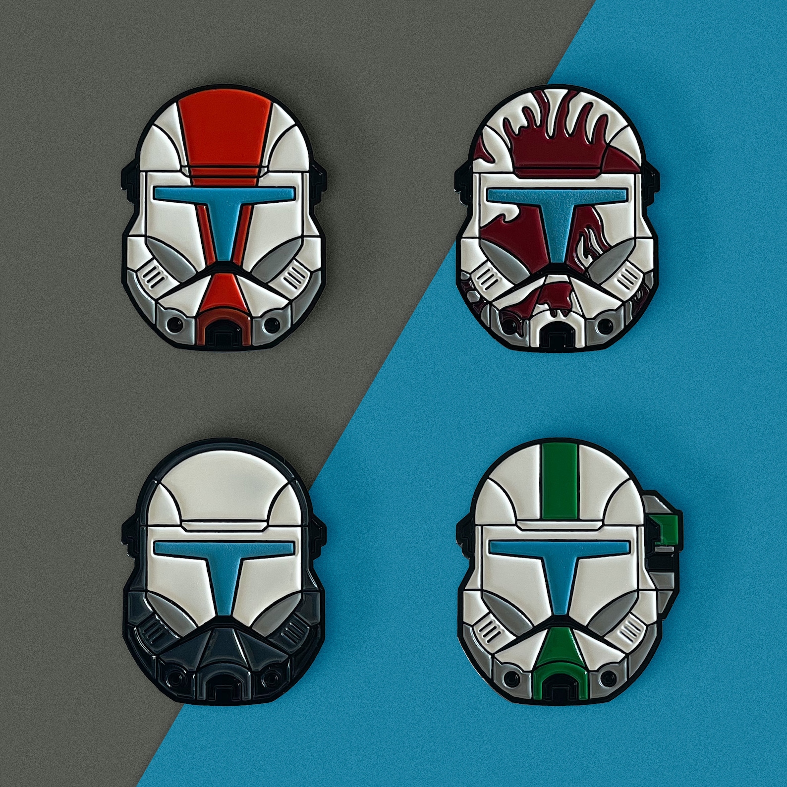 SWTCW Delta Squad Soft Enamel Glow in the Dark Pin Pack 1