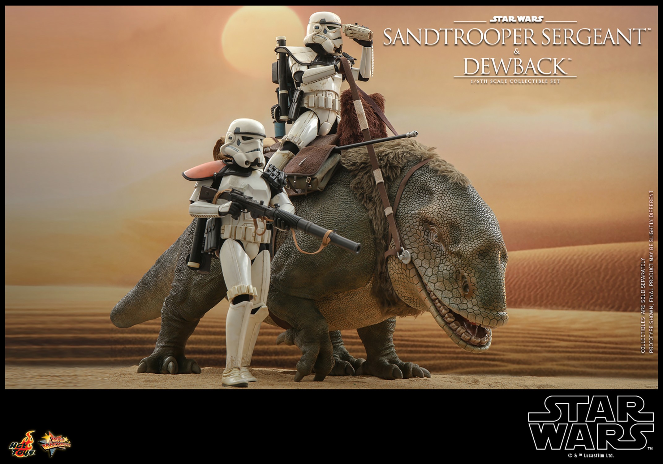 ANH Imperial Stormtrooper and Dewback Sixth Scale Figure Set 3