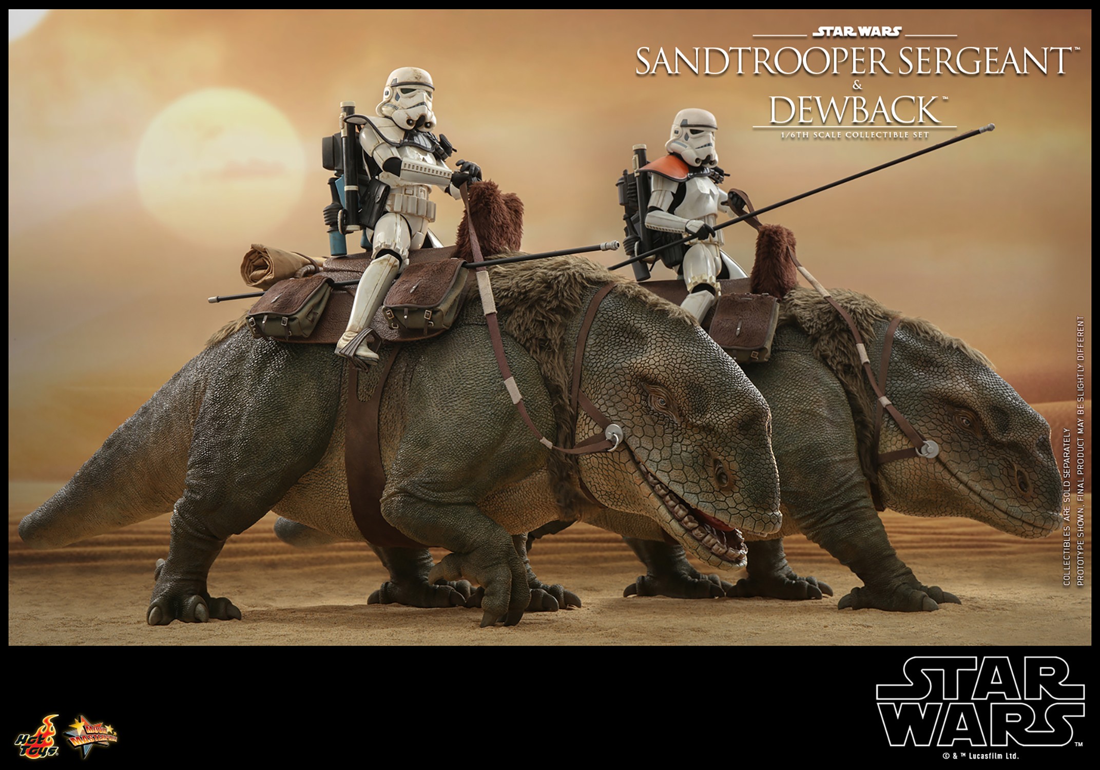 ANH Imperial Stormtrooper and Dewback Sixth Scale Figure Set 4