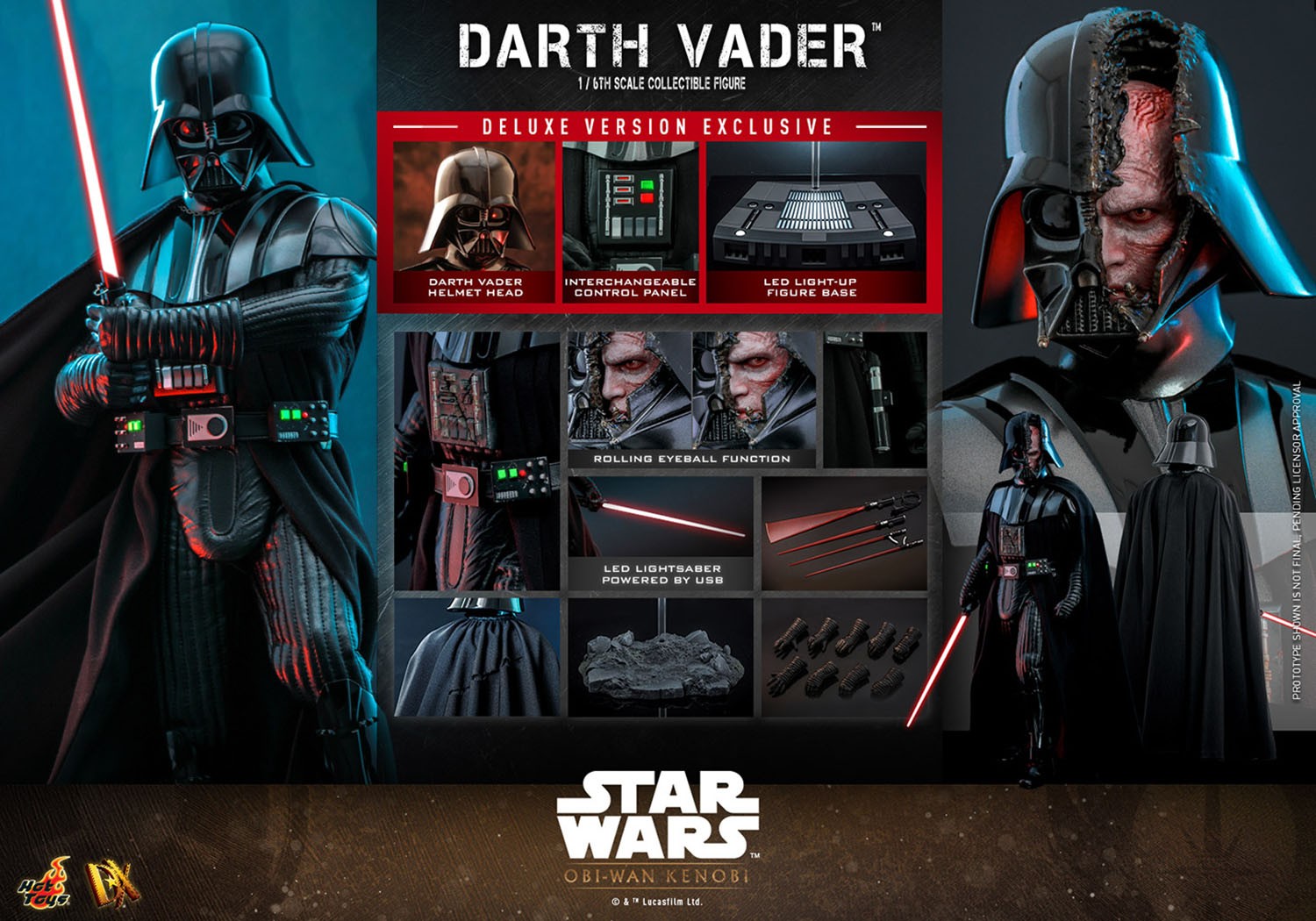 O-WK Darth Vader Deluxe Sixth Scale Figure 7