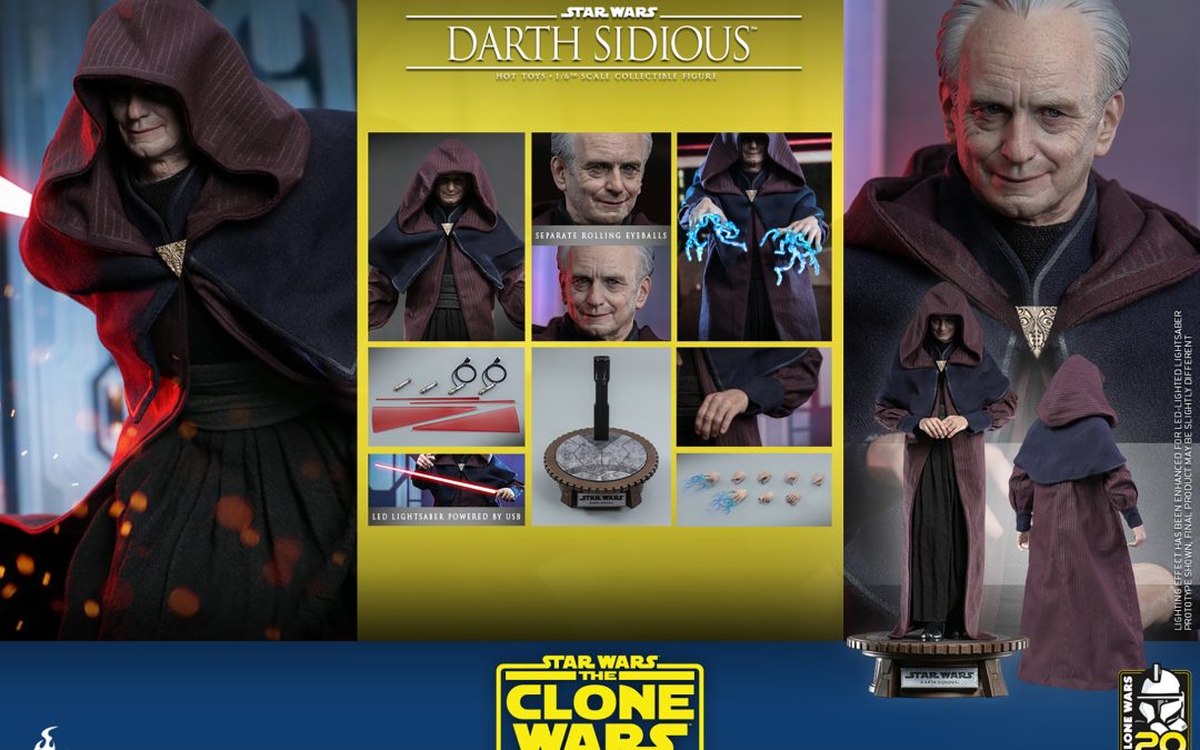 New Star Wars The Clone Wars Darth Sidious Sixth Scale Figure available for pre-order!