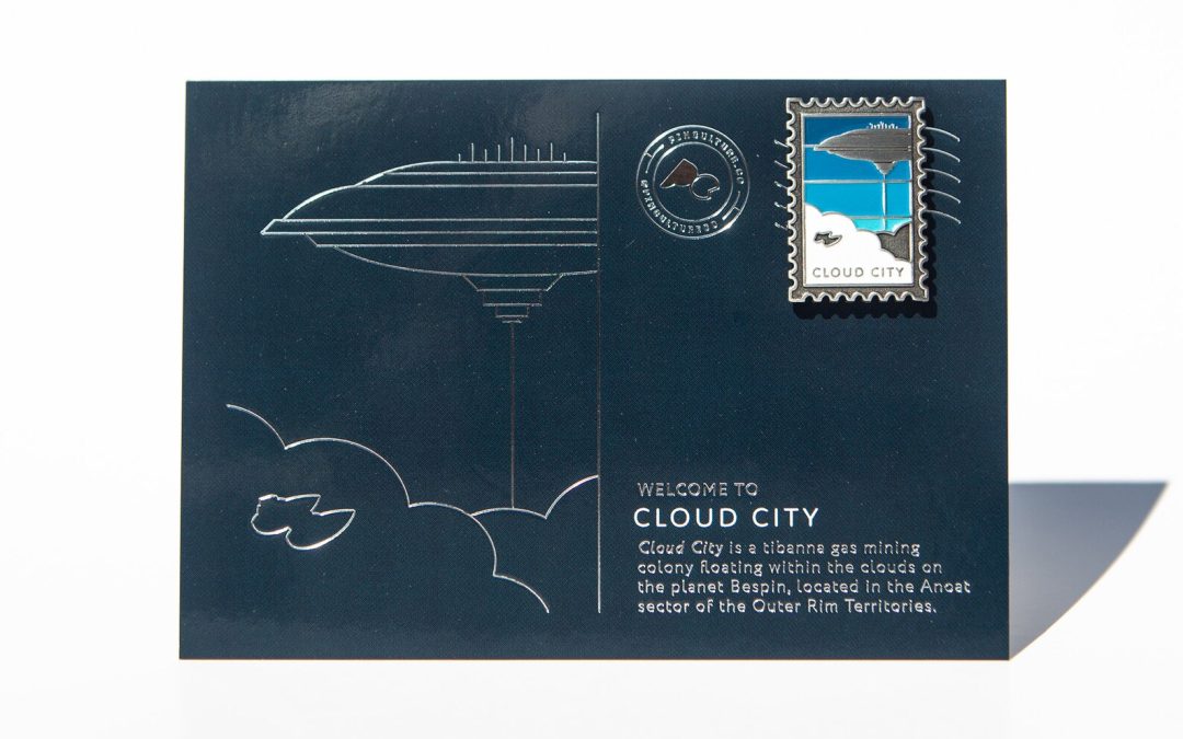 New Star Wars The Cloud City Galaxy Postage Stamp Soft Enamel Pin available now!