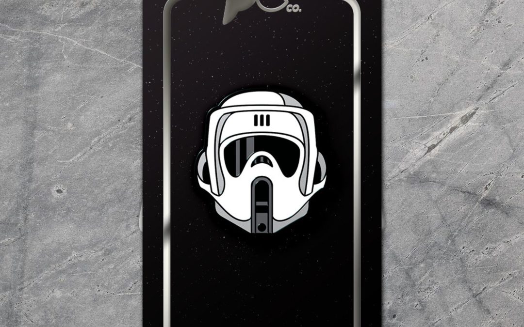 New Star Wars Imperial Scout Trooper Helmet Soft Enamel Pin available now!