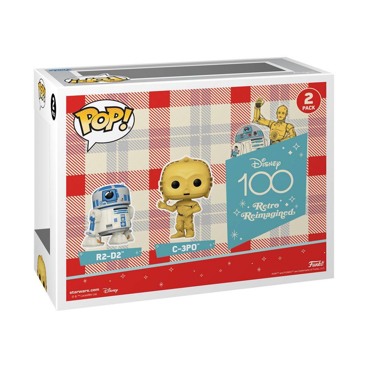 SW 100th Anniversary Retro Reimagined R2-D2 & C-3PO Funko Pop! Figure 2-Pack 2