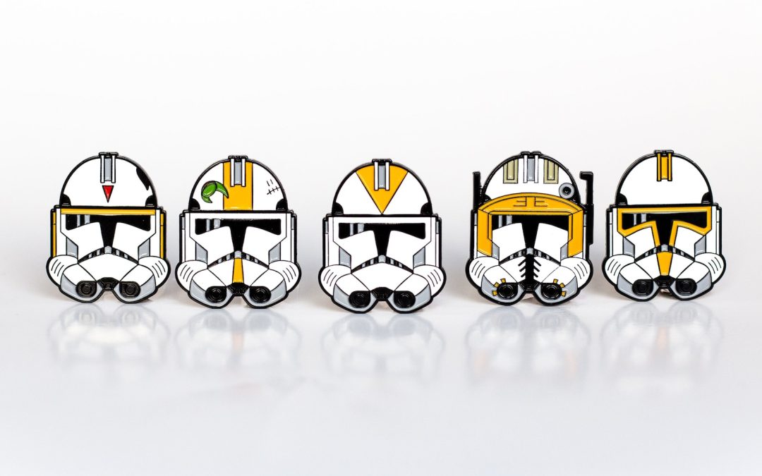 New Star Wars The Clone Wars 212th Attack Battalion Clone Trooper Helmets Soft Enamel Pin Pack available!