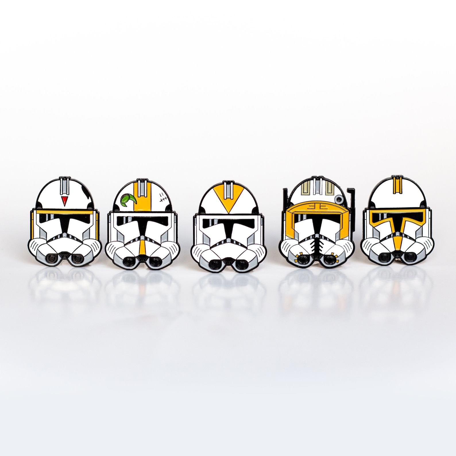 SWTCW 212th Attack Battalion Clone Trooper Helmets Soft Enamel Pin Pack 2