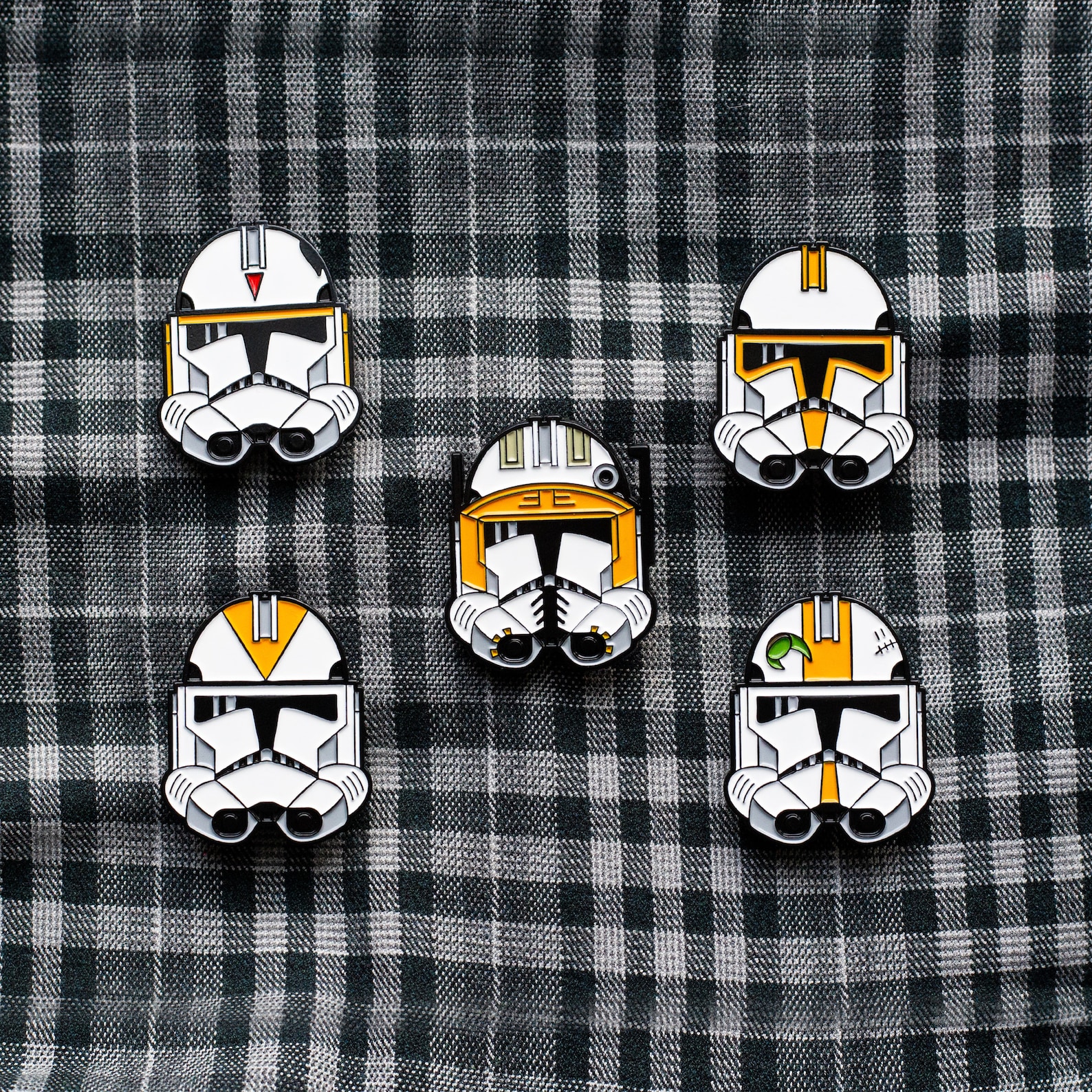 SWTCW 212th Attack Battalion Clone Trooper Helmets Soft Enamel Pin Pack 1