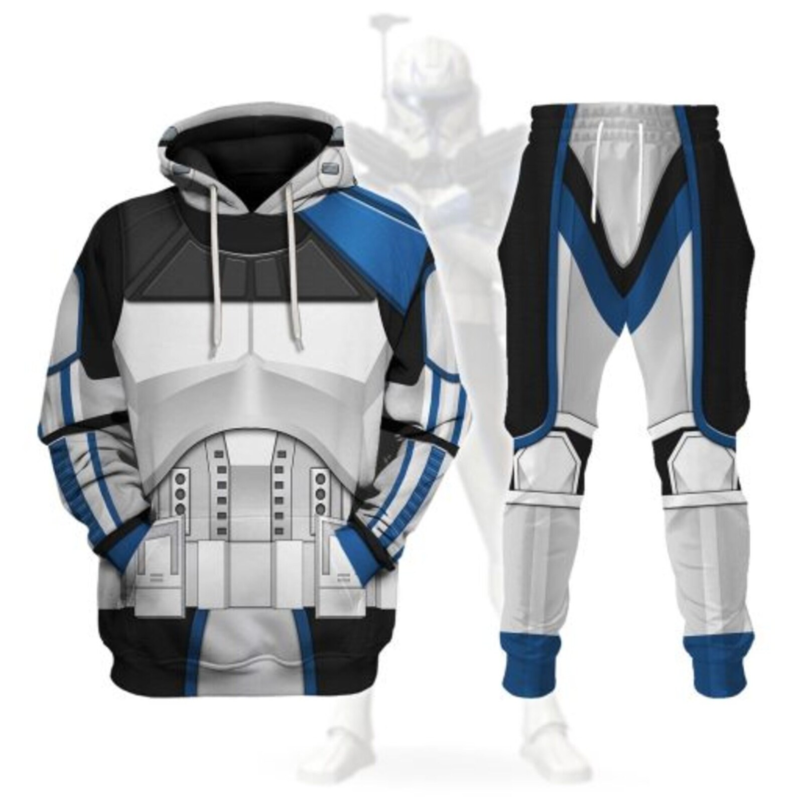 SW Captain Rex Hoodie and Sweatshirt Tracksuit Set 1