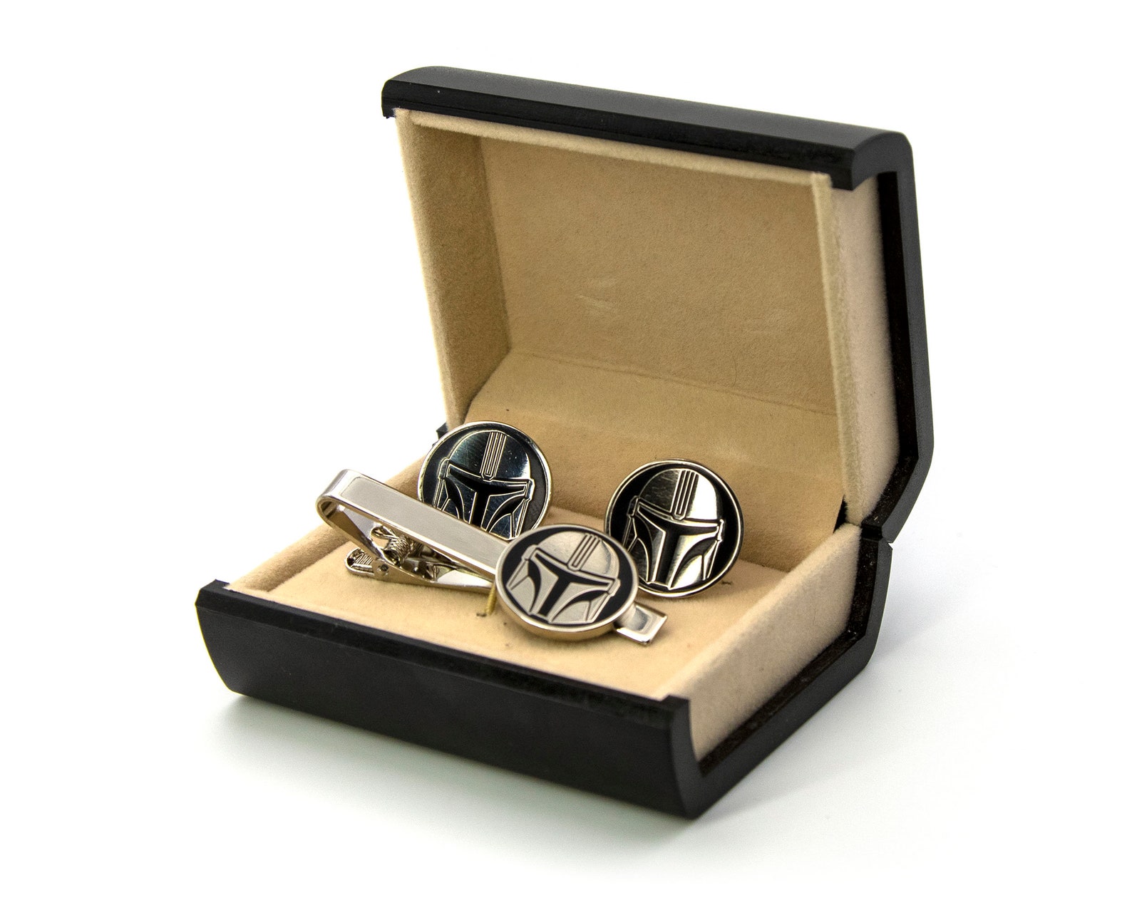 TM Cufflinks and Tie Clips Wedding Set 2