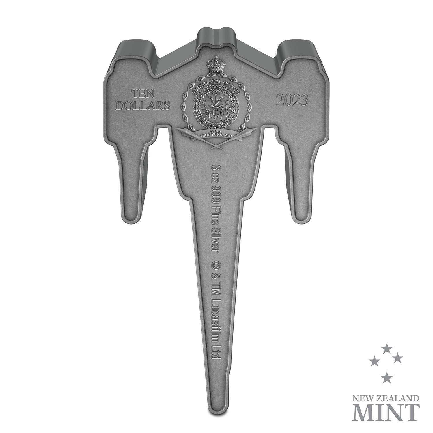 TM Din Djarin's N-1 Starfighter 3oz Silver Coin 5