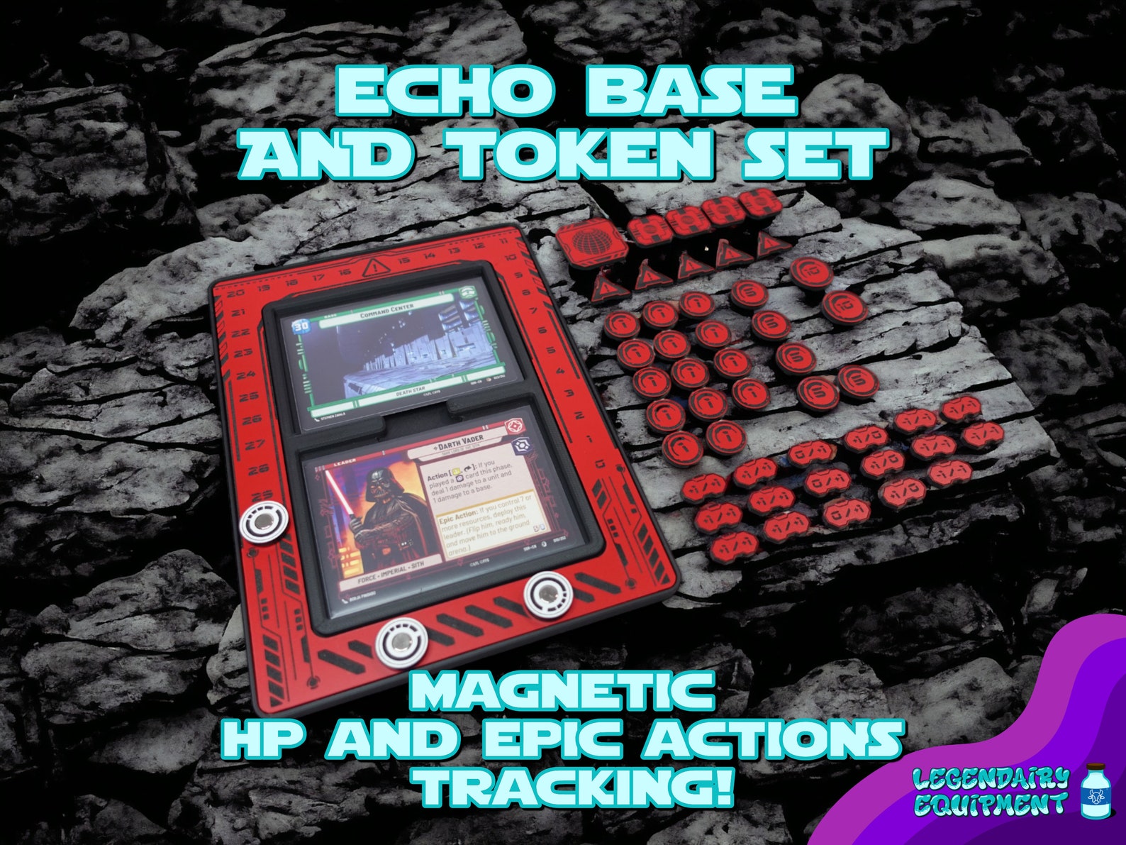 SW Echo Base Station Magnetic HP Tracker and Acrylic Token Set