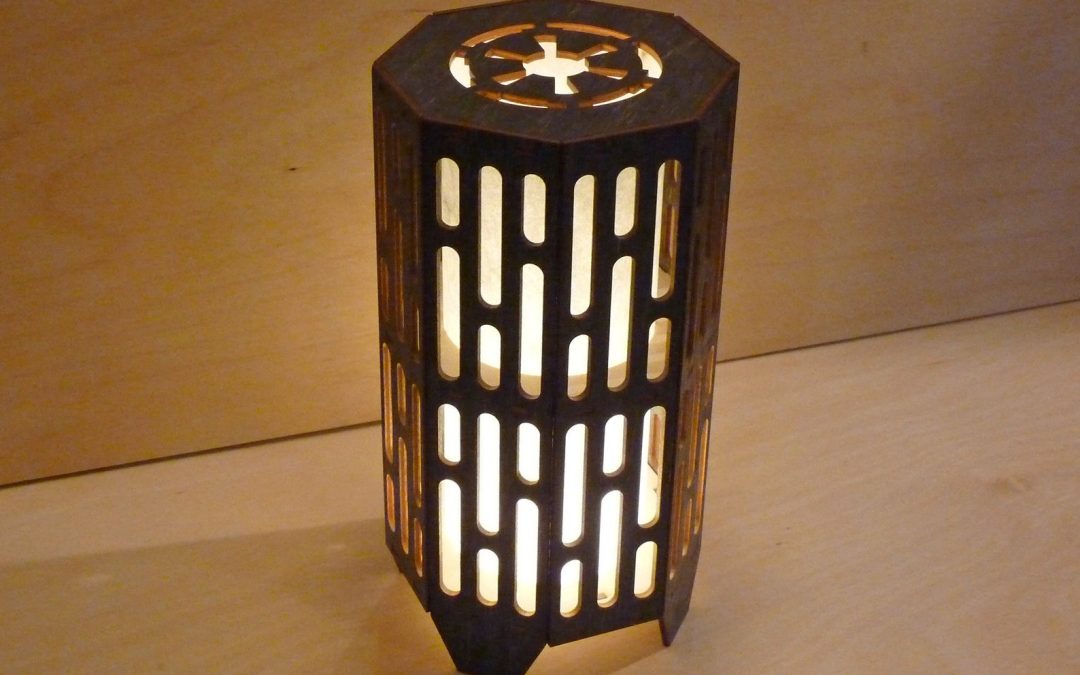 New Star Wars Shield Generator 8" Octagon Wooden Shoji Lamp available now!