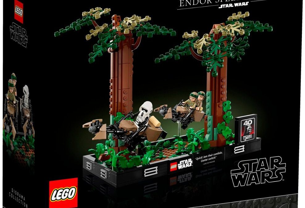 New Return of the Jedi Endor Speeder Chase Diorama Lego Set available now!