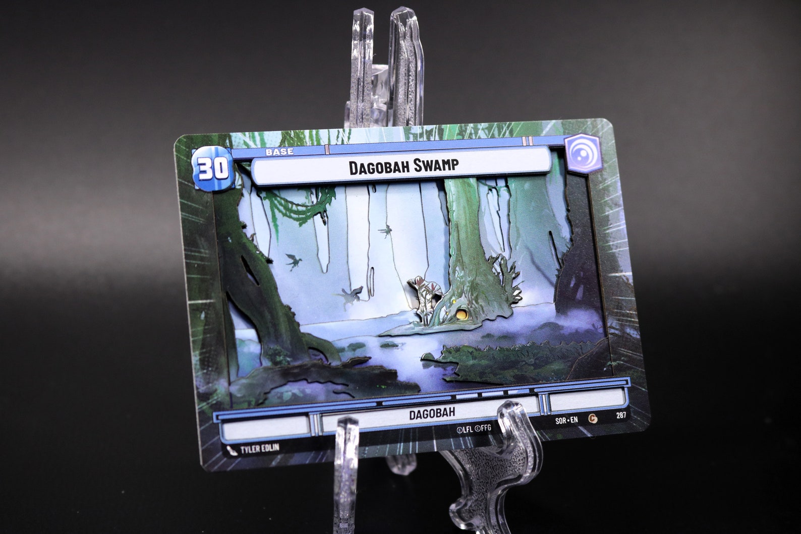 SW SWU Dagobah Swamp Base 3D Display Trading Card 1