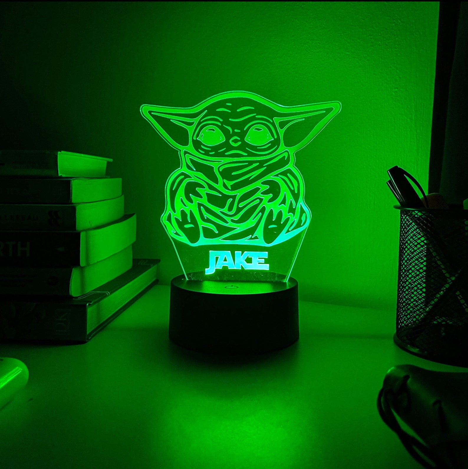 TM The Child (Grogu) Personalised 3D Night Light Desk Lamp