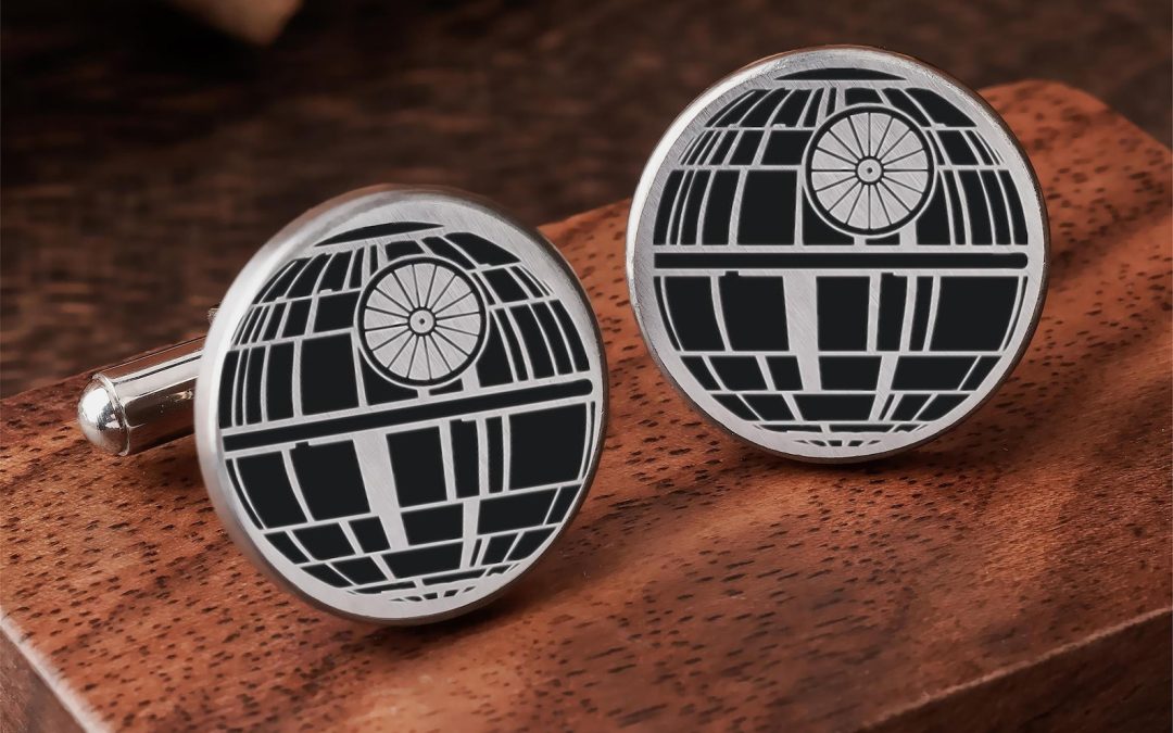 New Star Wars Engraved Death Star Custom Personalized Cufflinks available now!
