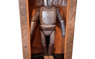 New Star Wars Galaxy's Edge Wooden Mandalorian Figure Doll available now!