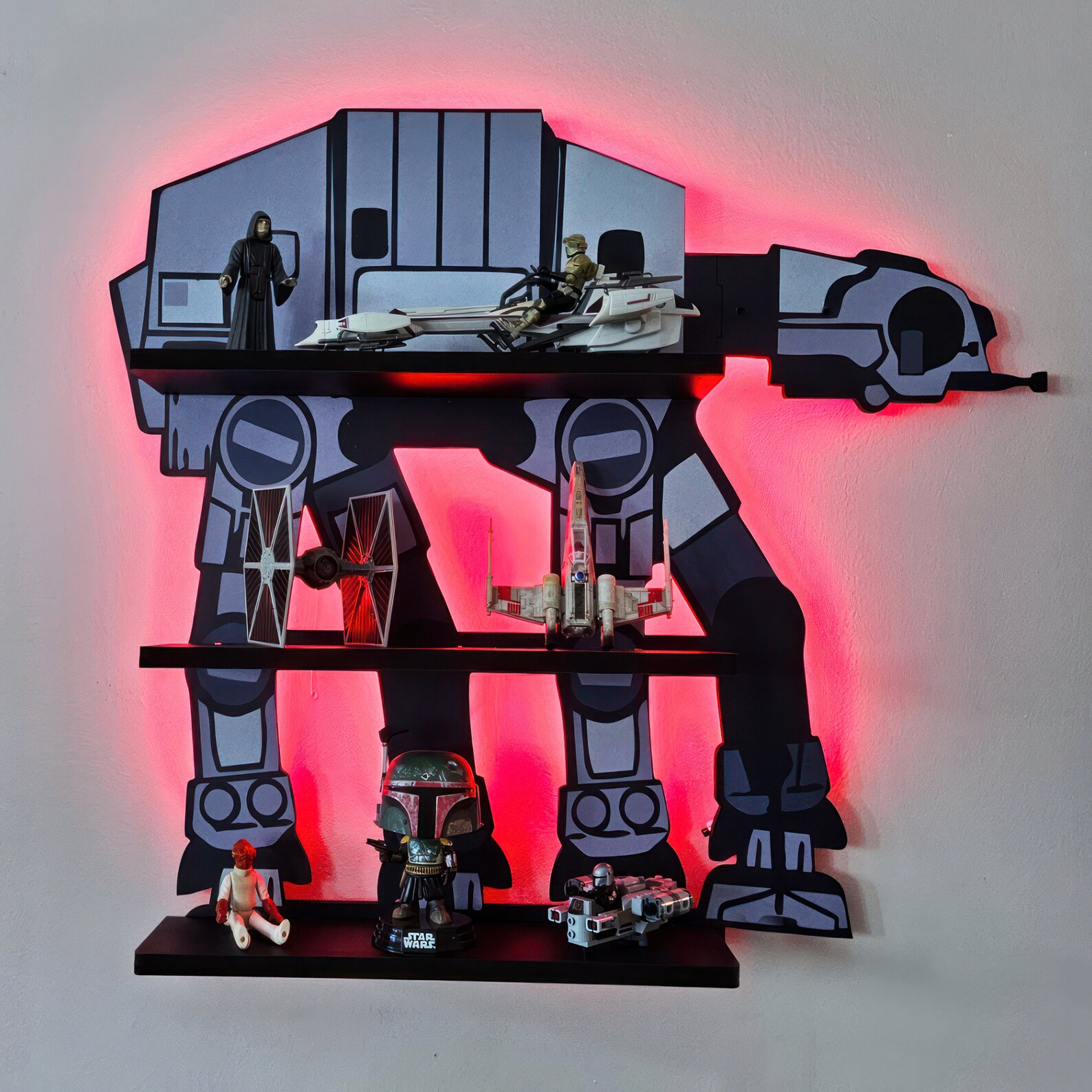 SW Imperial AT-AT Walker Inspired LED Lighted Display Shelf 2