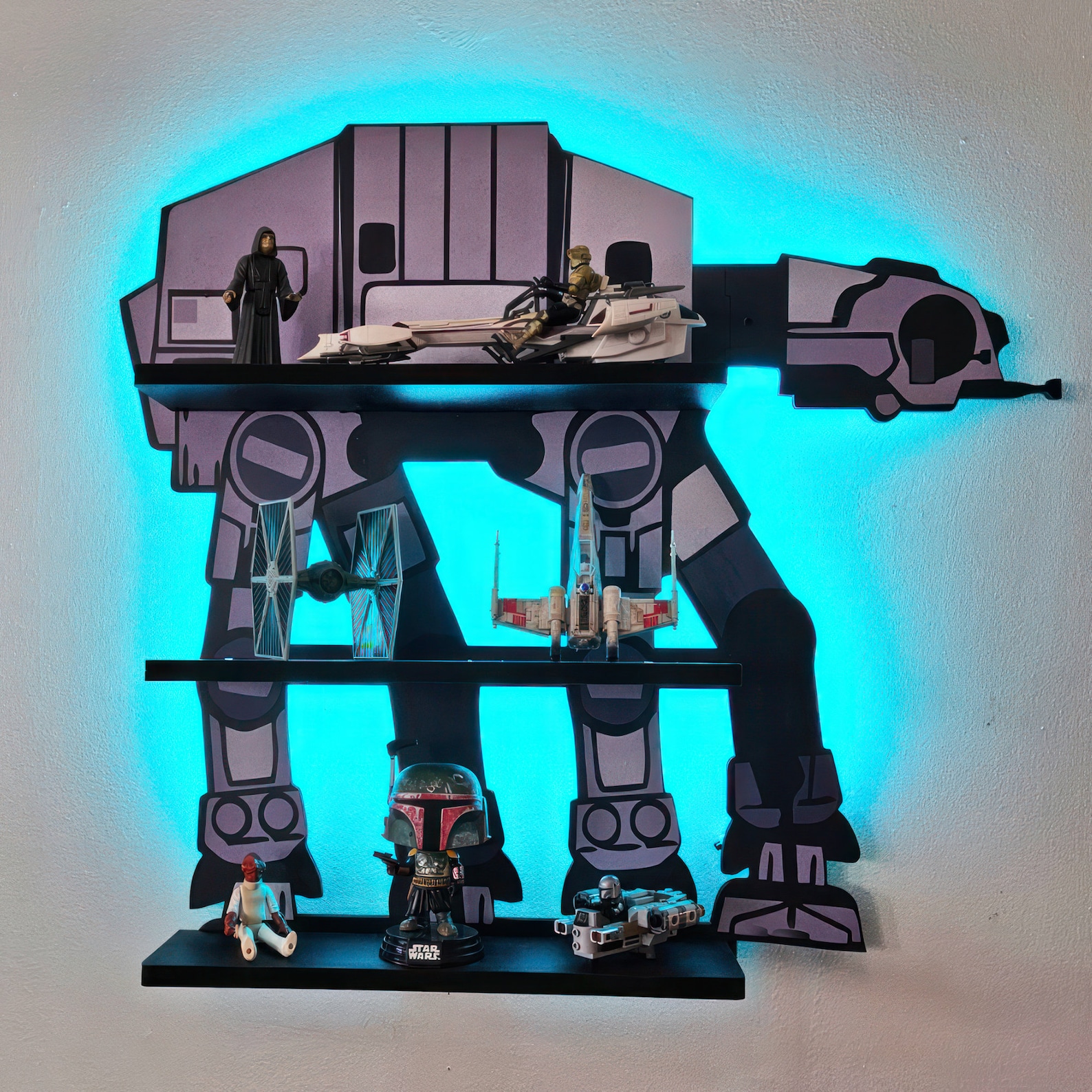 SW Imperial AT-AT Walker Inspired LED Lighted Display Shelf 3