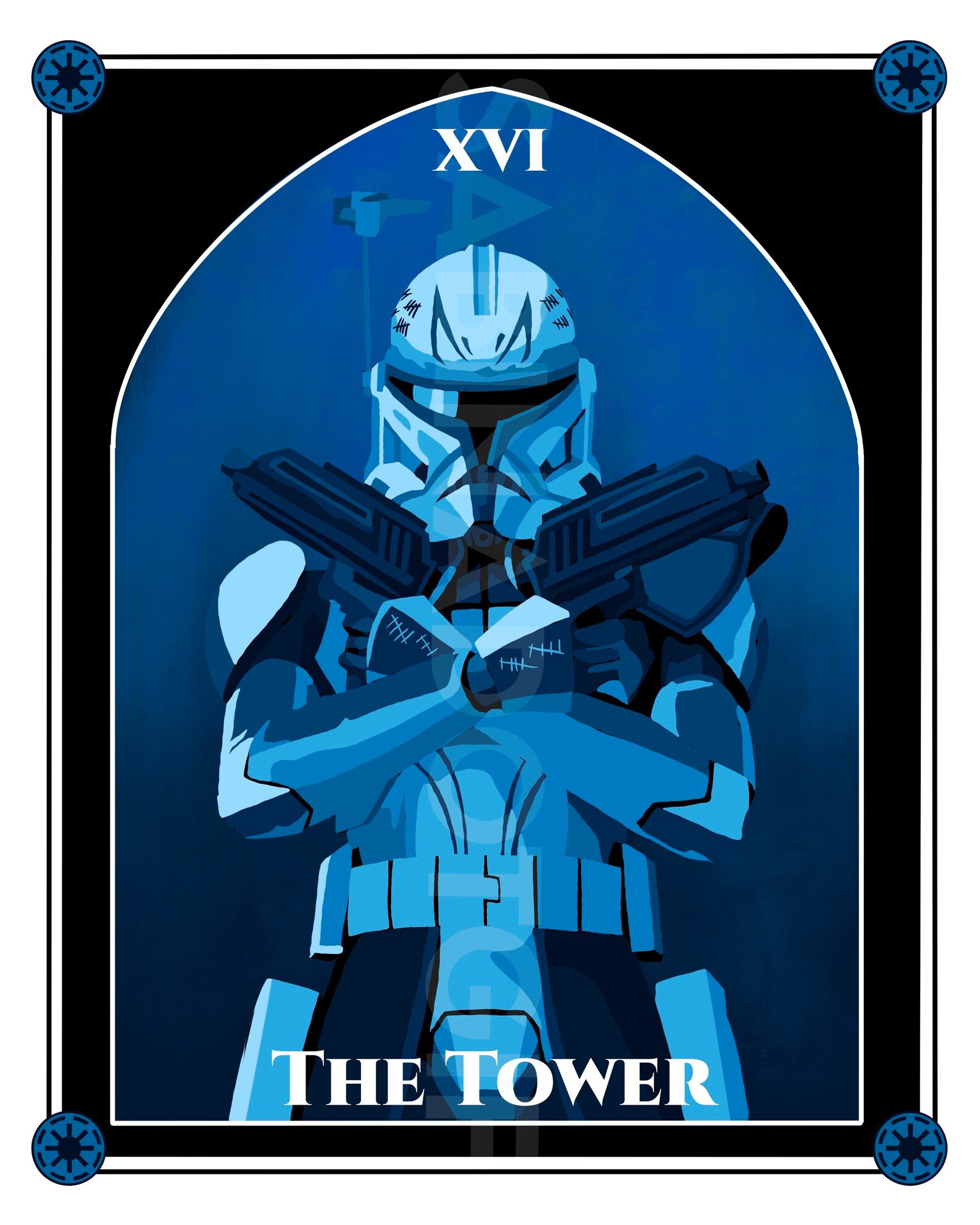 SWTCW Captain Rex Tarot Card Art Print 2