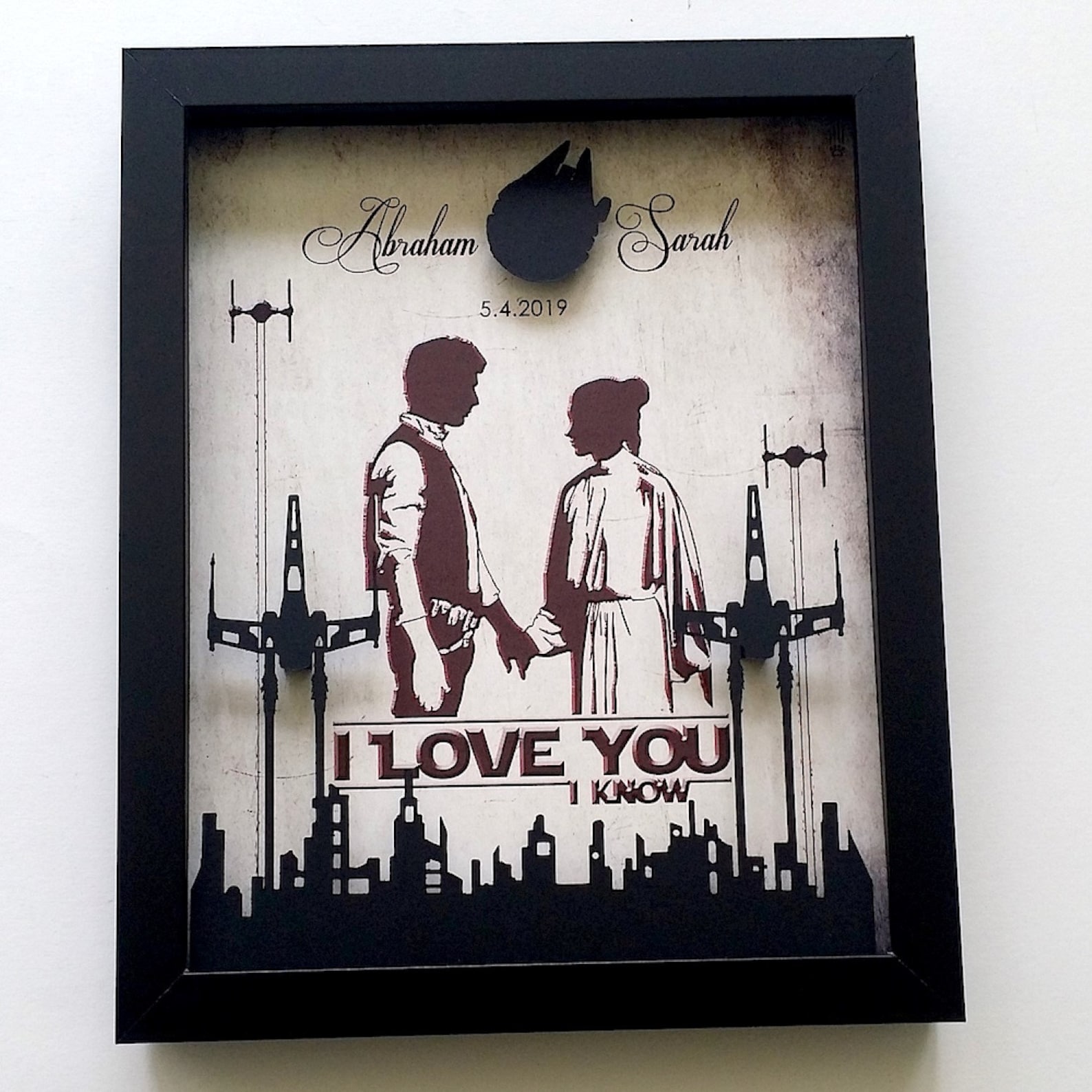 SW I Love You I Know Shadow Box Personalized Frame 1