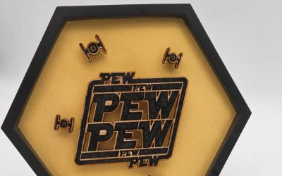 New Star Wars Pew Pew Pew 3D Print Inspirited Sign Frame available now!