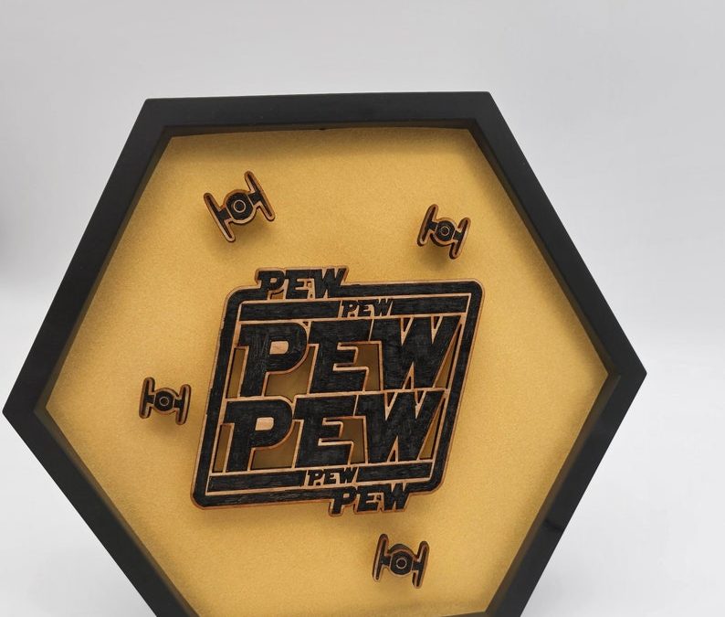 New Star Wars Pew Pew Pew 3D Print Inspirited Sign Frame available now!