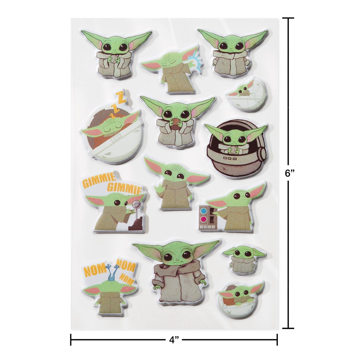 TM The Child (Grogu) Puffy Stickers Set 3