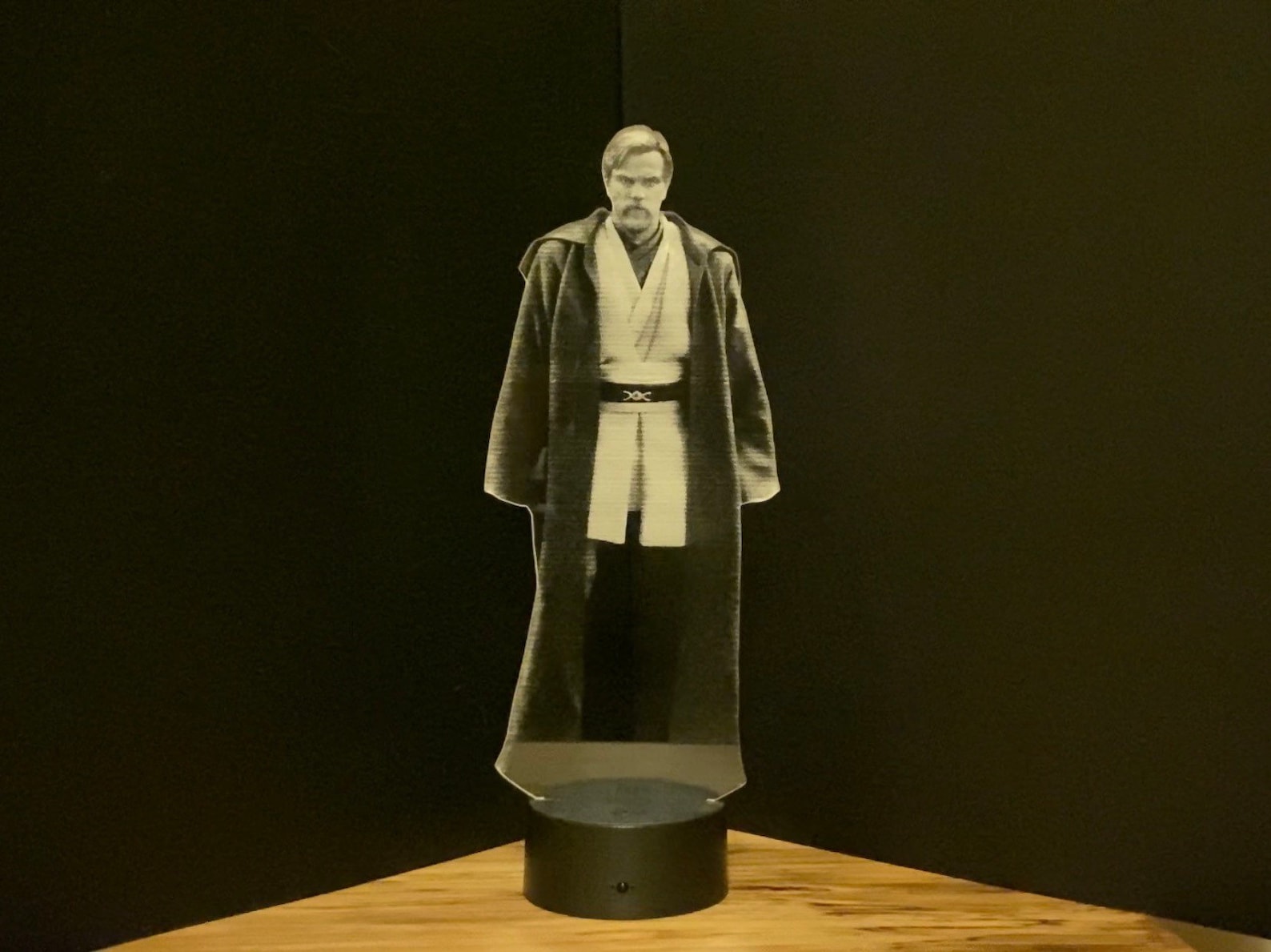 ROTS Obi-Wan Kenobi Order 66 Jedi Warning Hologram Acrylic LED Desk Lamp 3