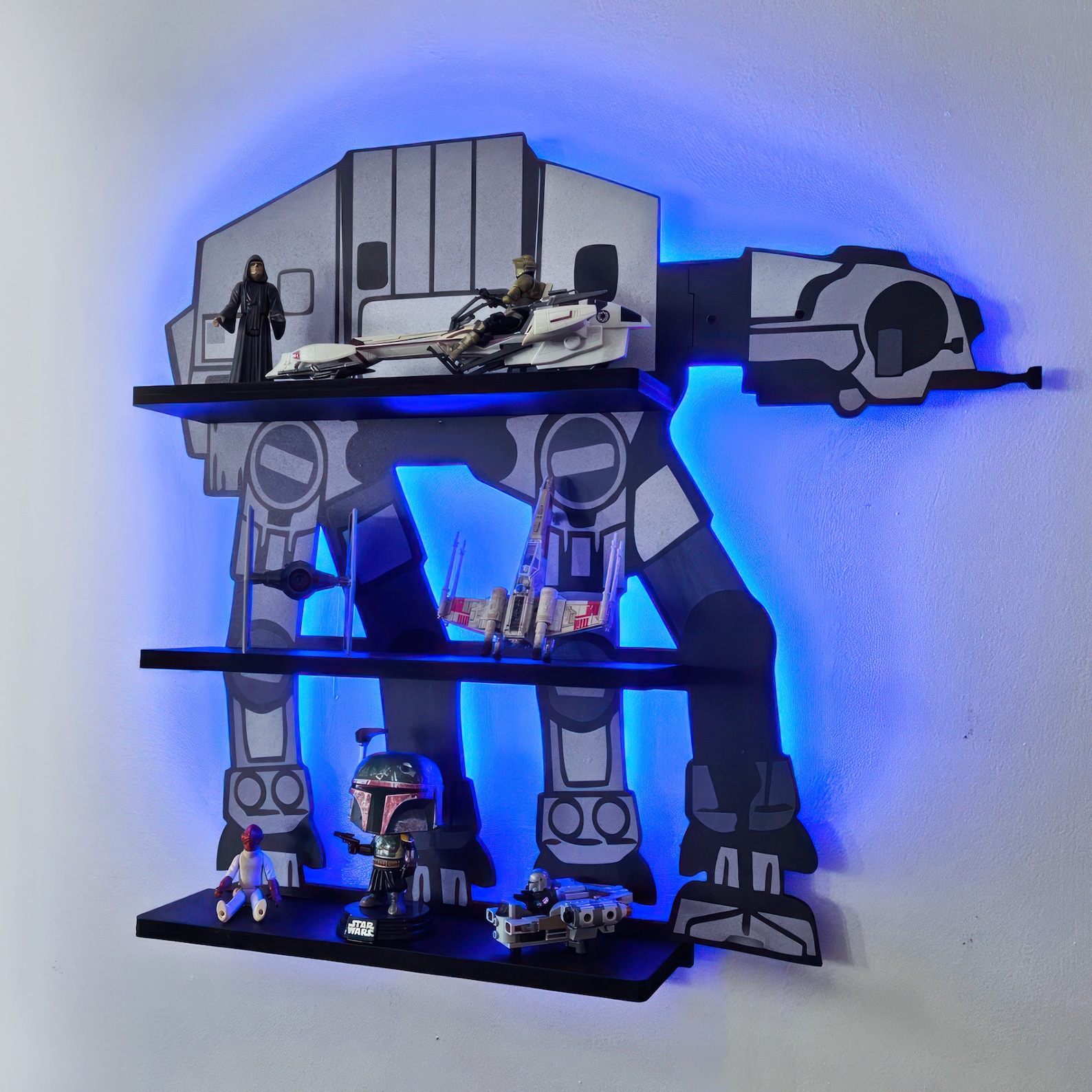 SW Imperial AT-AT Walker Inspired LED Lighted Display Shelf 1