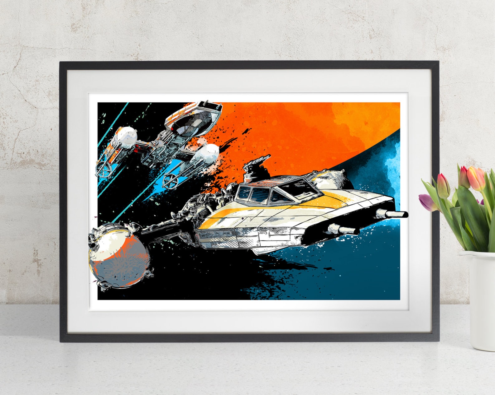 RO Y-Wing Starfighter Art Print Poster 1