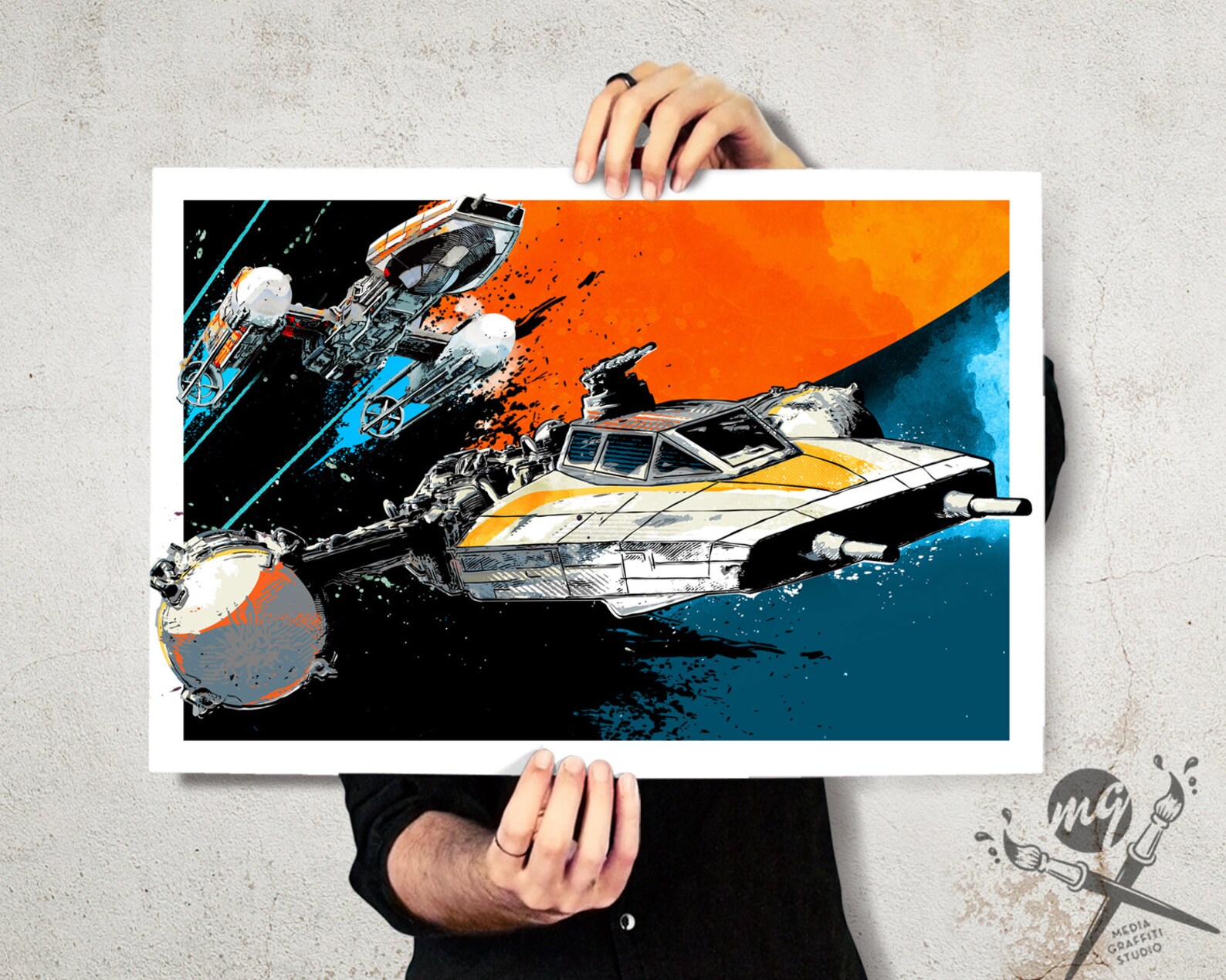 RO Y-Wing Starfighter Art Print Poster 3