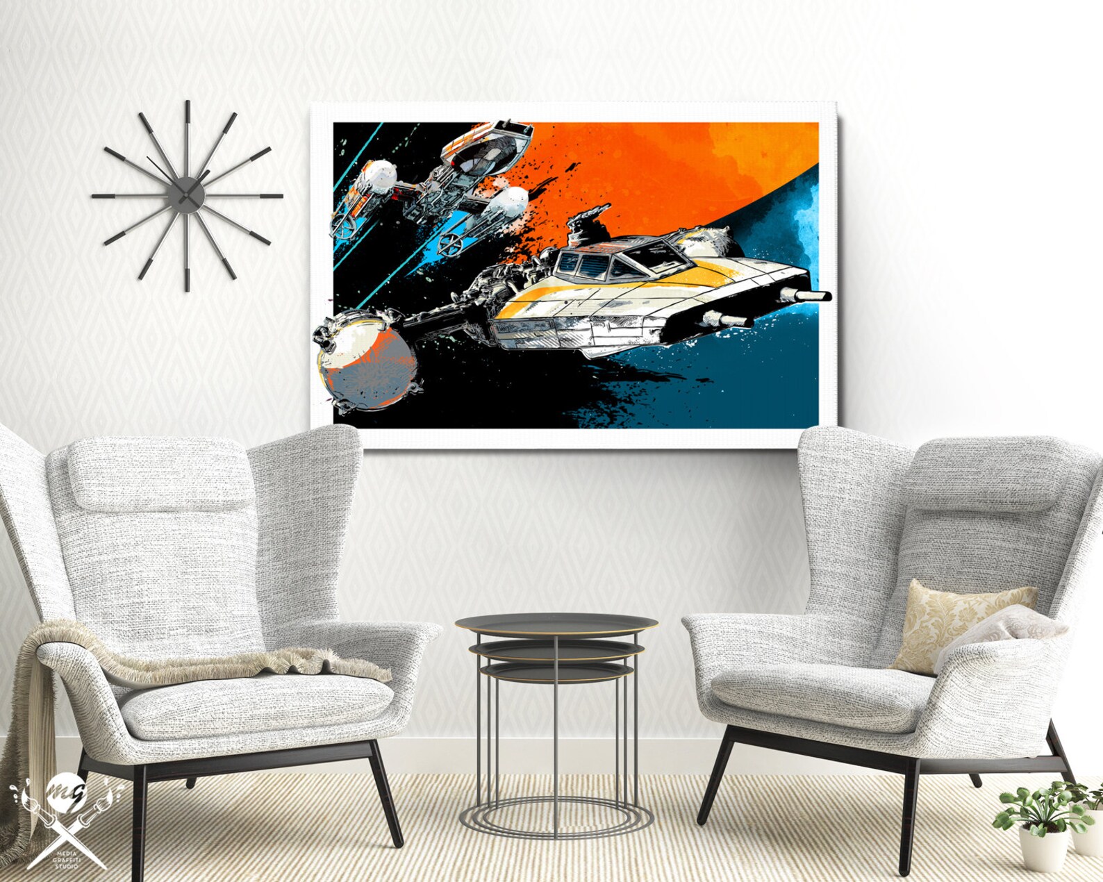 RO Y-Wing Starfighter Art Print Poster 4