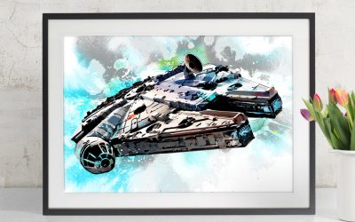 New Star Wars Millennium Falcon Art Print Poster available now!