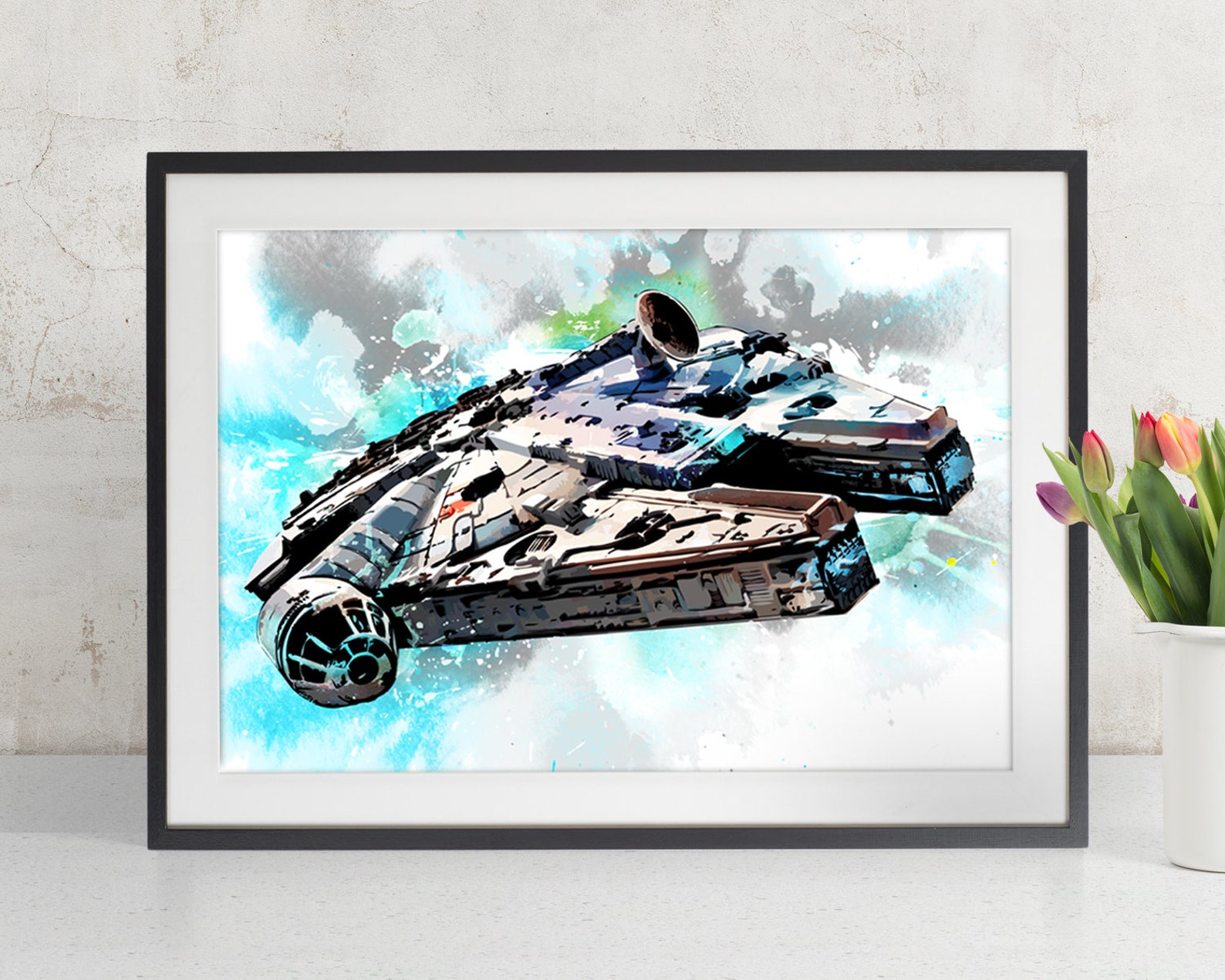 SW Millennium Falcon Art Print Poster 1