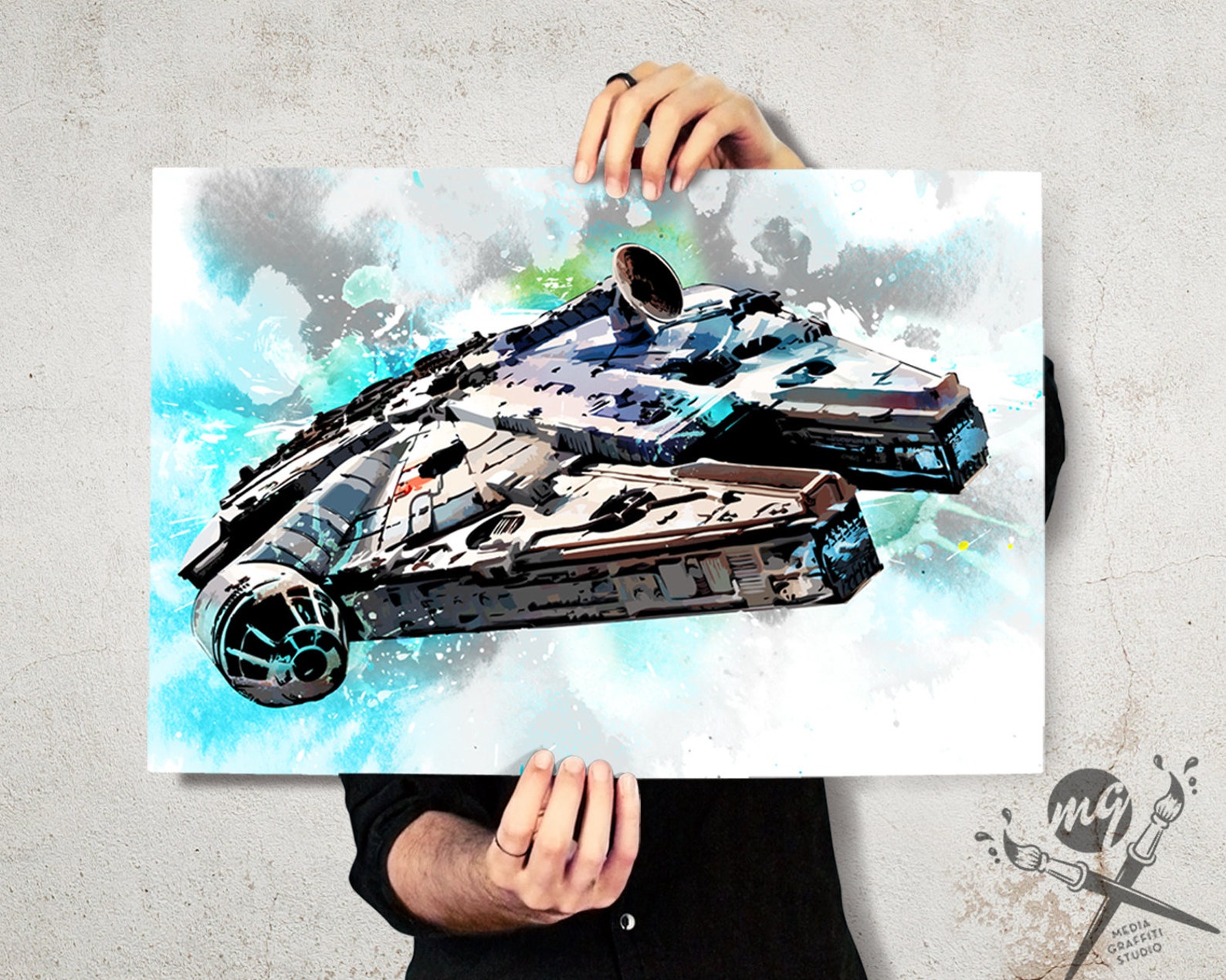 SW Millennium Falcon Art Print Poster 2