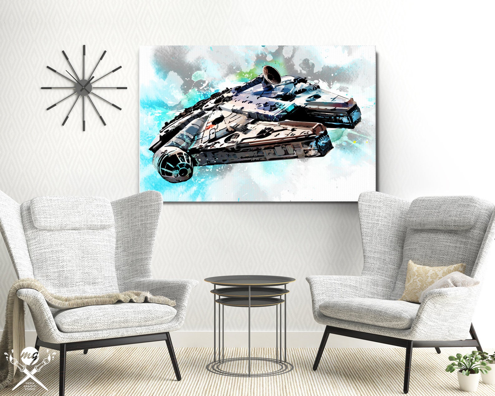 SW Millennium Falcon Art Print Poster 3