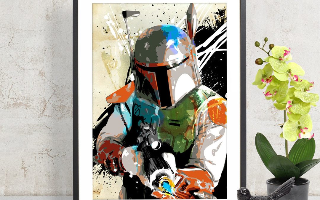 New Star Wars Boba Fett Bounty Hunter Character Art Print Poster available now!