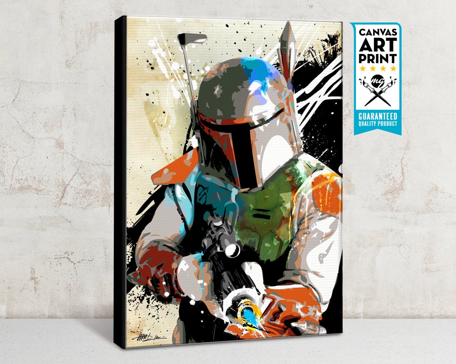 SW Boba Fett Bounty Hunter Character Art Print Poster 3