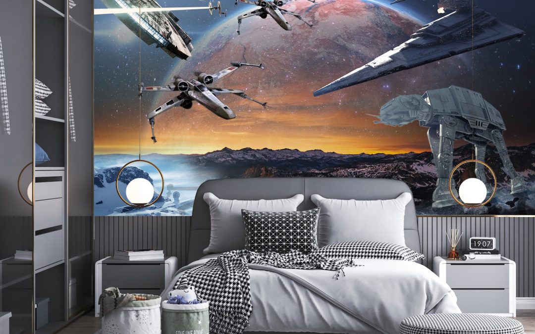 New Star Wars Spaceship Wallpaper Nursery Art Mural available now!