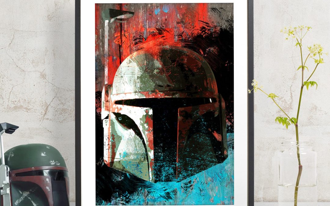 New Star Wars Boba Fett's Helmet Bounty Hunter Pop Art Print Poster available now!