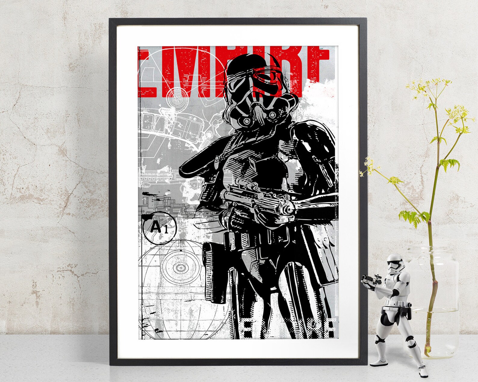 SW Imperial Shadowtrooper Illustration Art Print Poster 1