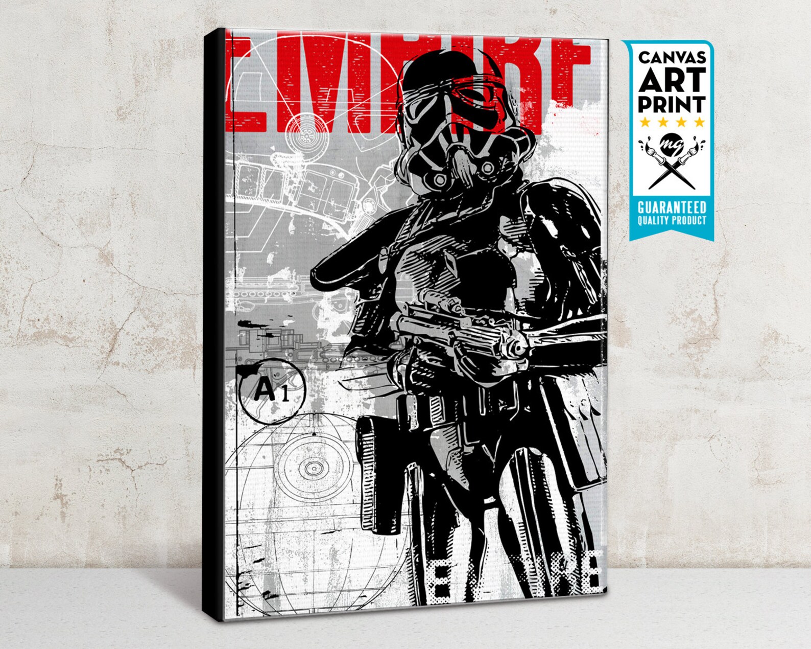 SW Imperial Shadowtrooper Illustration Art Print Poster 3